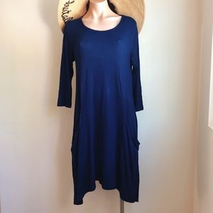 Trendyland Rayon Spandex Asymmetric hem Dress